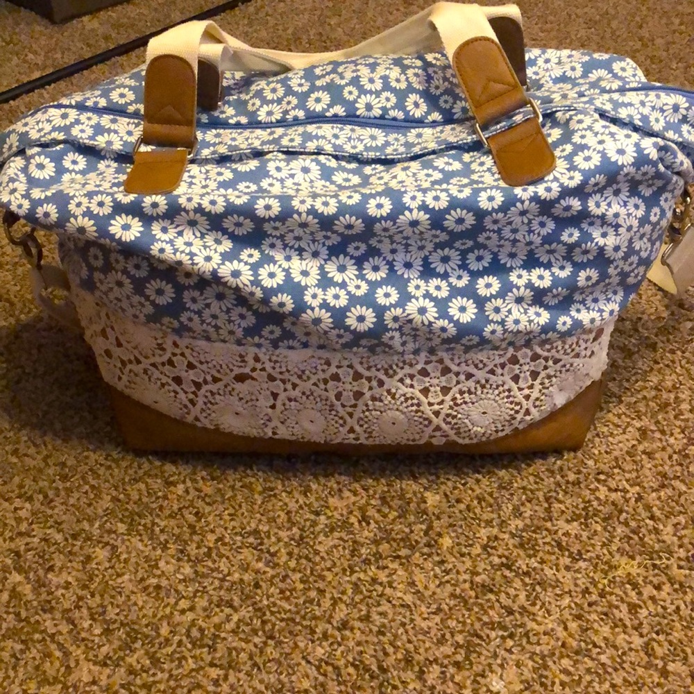 Floral duffel bag
